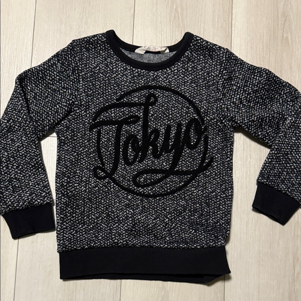 H&M Tokyo Black and Gray Kid’s Sweater4-6y